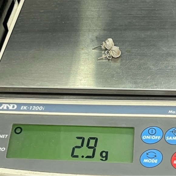 Tiffany & Co. Sterling Silver Knot Twist Stud Earrings - Picture 4 of 7